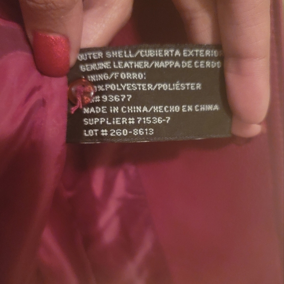 East 5th Dark Red Maroon Genuine Leather Blazer Jacket Coat Size L - Picture 7 of 8